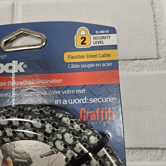 Word lock CL-662-G1 6 Feet 10mm 4 Letter Combination Resettable Cable Bike Lock - Picture 4 of 10